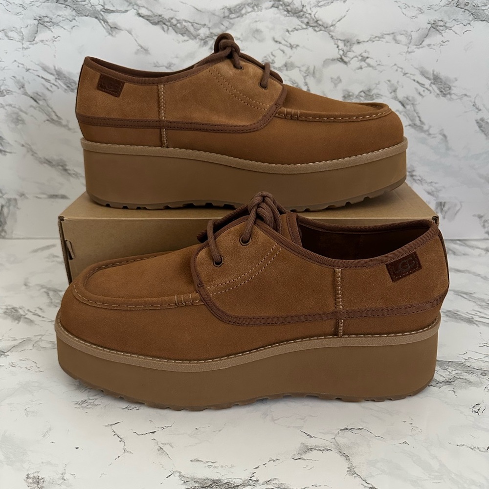 UGG Cityfunc Chestnut Suede Platform Casual Clog Shoes 1158264 Women’s Size 12